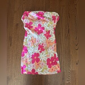 Floral Strapless Dress
